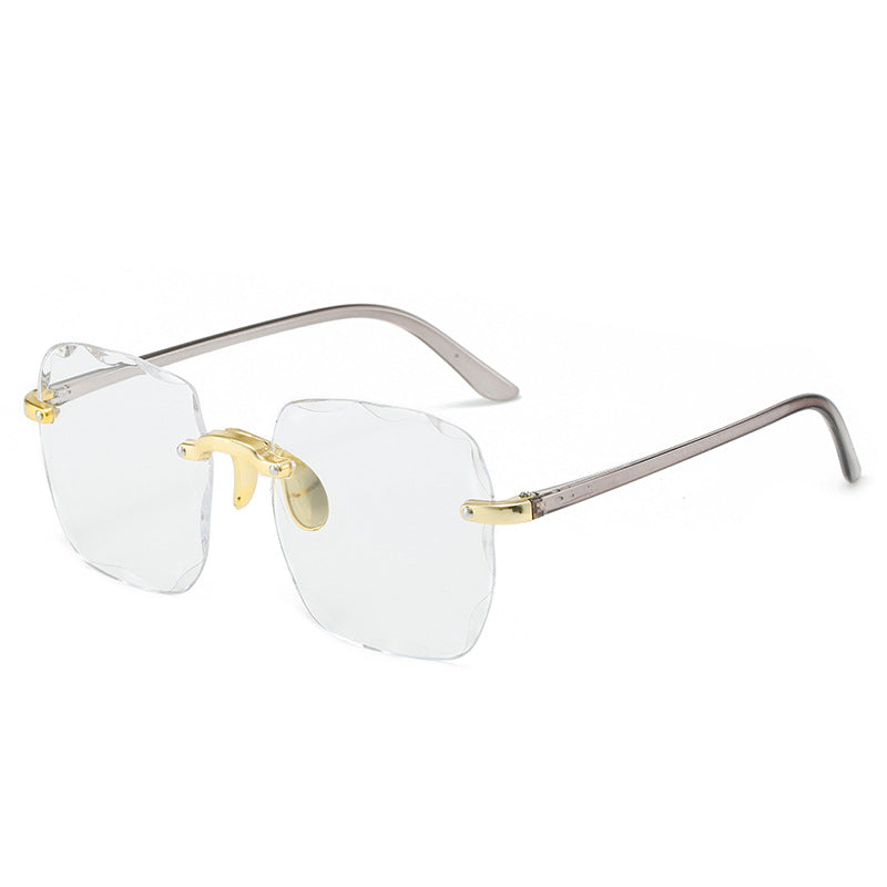 Women's Frameless Cut Edge UV Protection Sunglasses - ladieskits