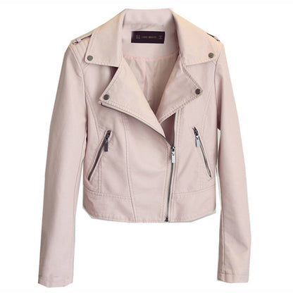 PU Short Women's Small Leather Jacket - ladieskits - 0