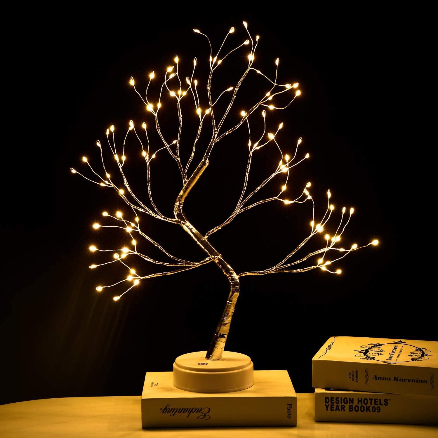 Fairy Light Spirit Tree - LED Bedroom Tree Shape String Copper Wire Lamp - ladieskits - 4