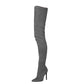 Stretch Suede Pointed Toe  Over-the-knee Boots For Women - ladieskits - 0