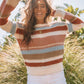 Multicolor striped autumn and winter sweater - ladieskits - 0