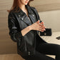 Slim Slim Winter Leather Jacket Motorcycle Jacket - ladieskits - jacket