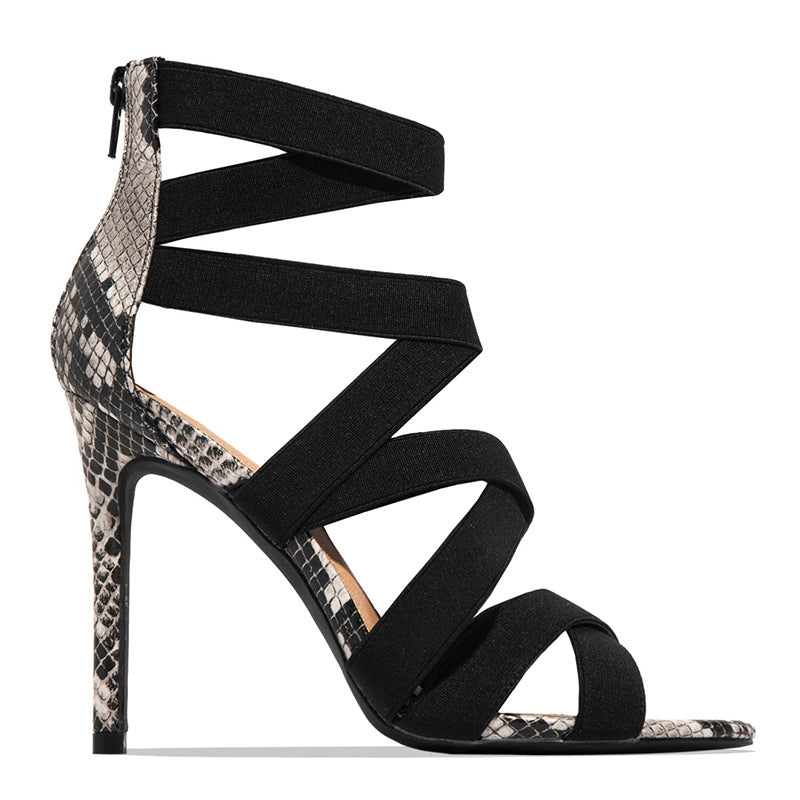 Sexy high heels with snake pattern - ladieskits - 0