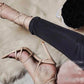 Cross strap stiletto high heels - ladieskits - 0