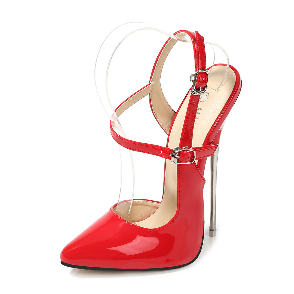 Single shoes net red high heels - ladieskits - 0