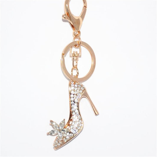 Rhinestone crystal high heels keychain - ladieskits - 0