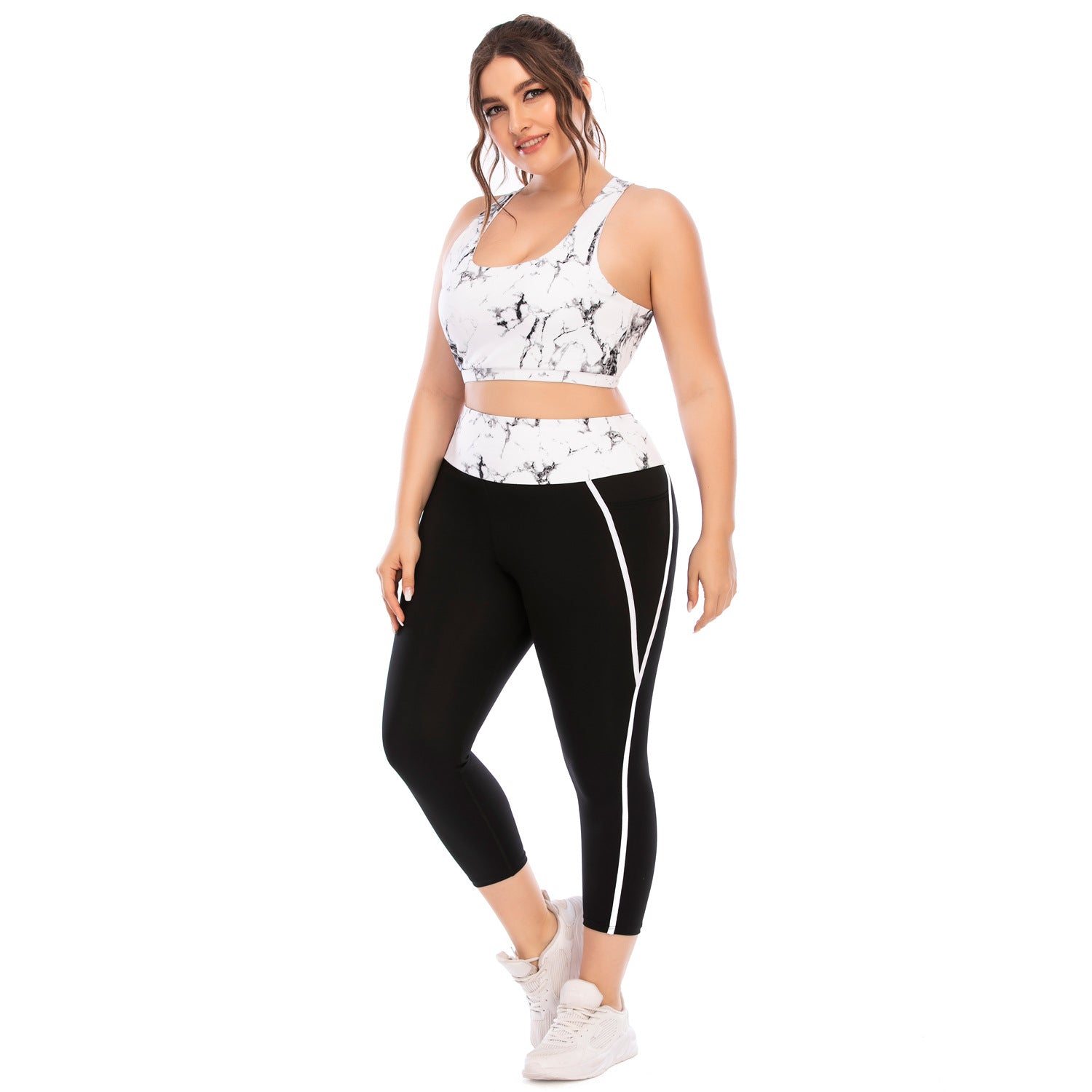 Workout Clothing Suit Plus Size Yoga Clothing Leggings - ladieskits