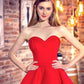 2019 Red Sweetheart High Low Homecoming Dress/Prom Dress for Freshman,#711061