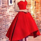2019 Red Sweetheart High Low Homecoming Dress/Prom Dress for Freshman,#711061