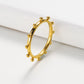Gold Filled Love Heart Rings Chunky Hexagon Geometric Rings - ladieskits - 0