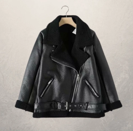 Women's motorcycle jacket leather jacket - ladieskits - 0