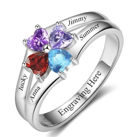 Lovers Rings Silver Rings Female And Male Pair Gift Lettering - ladieskits - 0