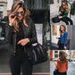 Autumn And Winter Women Fashion Leather Pu Suit Jacket - ladieskits - 4