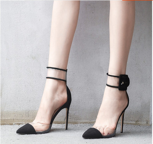 Women's Leather Versatile Slim High Heels - ladieskits - 0