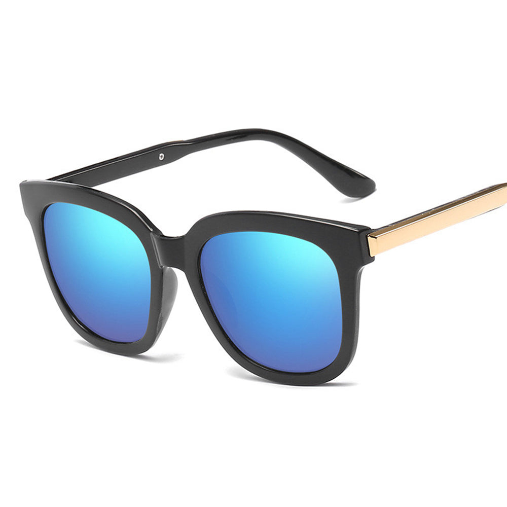 Retro ladies sunglasses color film reflective sunglasses - ladieskits