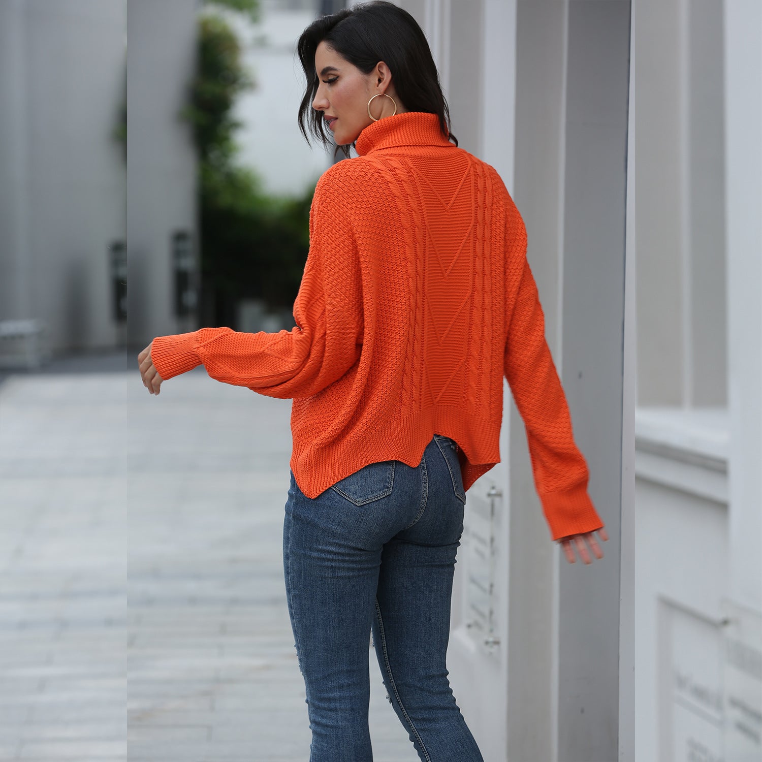 Loose solid color sweater women winter - ladieskits - 0