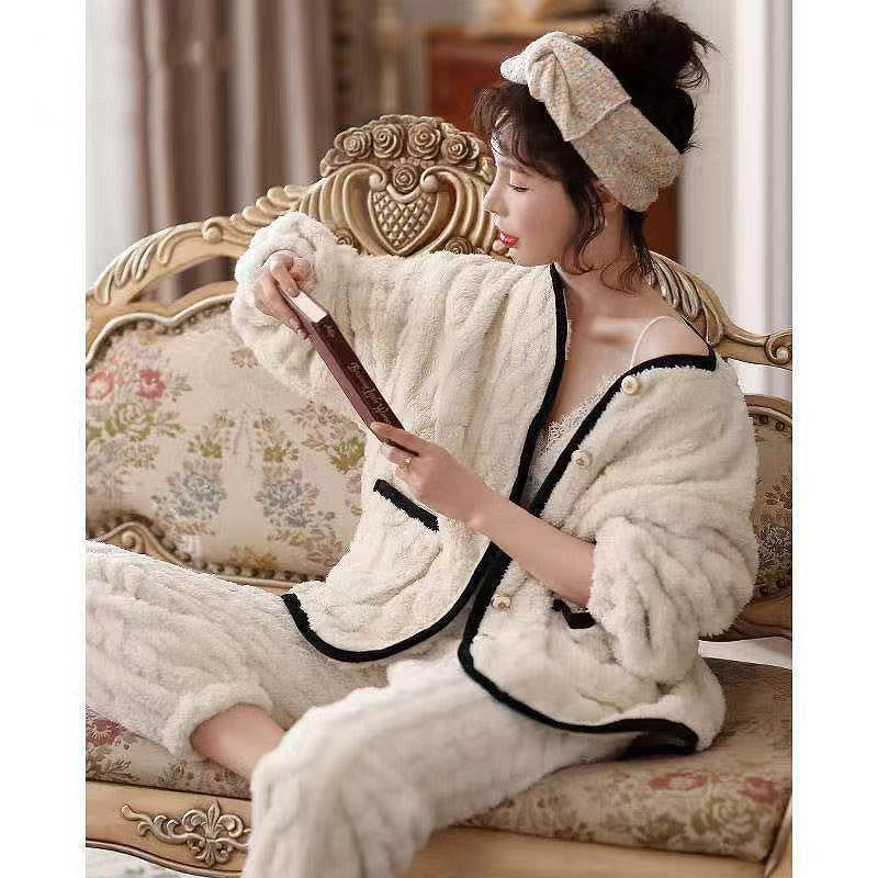 Pajamas Women Autumn And Winter Plus Velvet Thickening - ladieskits - women pajamas