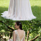 Robe de mariée trapèze en dentelle, col en V, haut de campagne, avec bas en Tulle, robe de mariée, GDC1331 