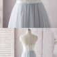 A line Tulle White Lace Top Long Sweetheart Neck Prom Dress,GDC1151