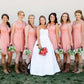Amazing Rustic Country Coral Short Summer Chiffon Bridesmaid Dresses with Cowboy Boots,GDC1504