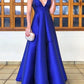 Robe de bal bleu royal simple et classe, robe d'occasion, bon marché, GDC1065