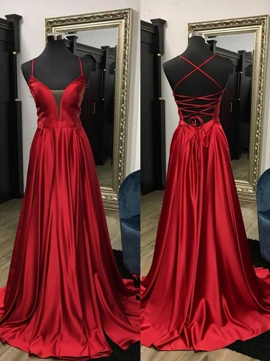 Classy Prom Dress, Red Prom Dress, Backless Prom Dress,20081618