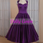 Vintage Bridesmaid Dresses Purple Country Bridesmaid Dresses Tea Length 50s Style Bridesmaid Dresses