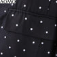 Casual Frauen Vintage Dots Print Schwarz Blazer Weibliche Langarm Elegante Jacke Damen Casual Blazer