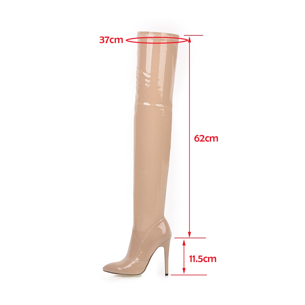 Sexy Stiletto High Heels Over The Knee Boots Women Stretch Thigh High Boots Ladies Spring Autumn Long Boots Shoes Cuissardes - ladieskits - Boot