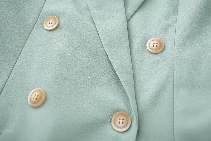 Damenmode Bürokleidung Zweireiher Blazer Mantel Vintage Langarm Locker sitzende weibliche Oberbekleidung Schicke Tops