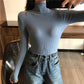 2022 Autumn Winter Thick Sweater Women Knitted Ribbed Pullover Sweater Long Sleeve Turtleneck Slim Jumper Soft Warm Pull Femme - ladieskits - sweater
