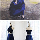 Country Prom Dress, Two Piece Prom Dress,Navy Prom Dress,Dresses for Wedding Guests,MA038