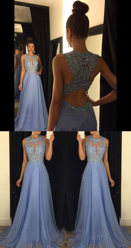 Blue Prom Dress,Prom Dress Long,Encaje Prom Dress,Blue Formal Dress,Long Evening Dress,MA086