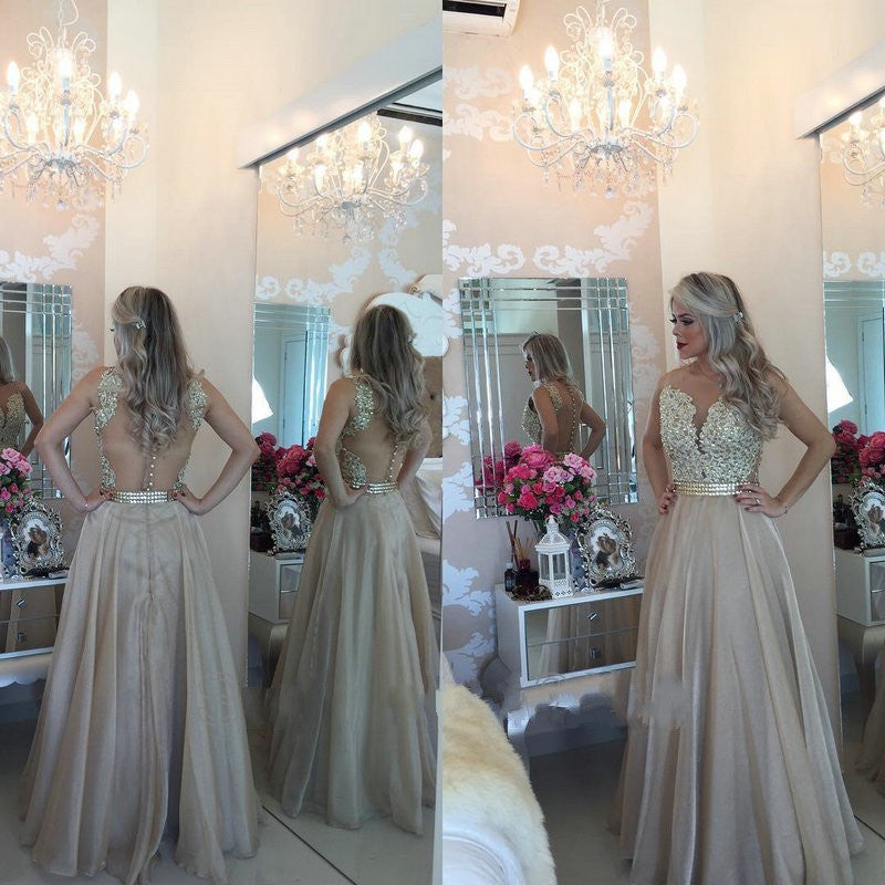 2019 Long Prom Dress,Lace Top Prom Gown,Elegant Prom Dress,Sweet 16 Dress,MA147