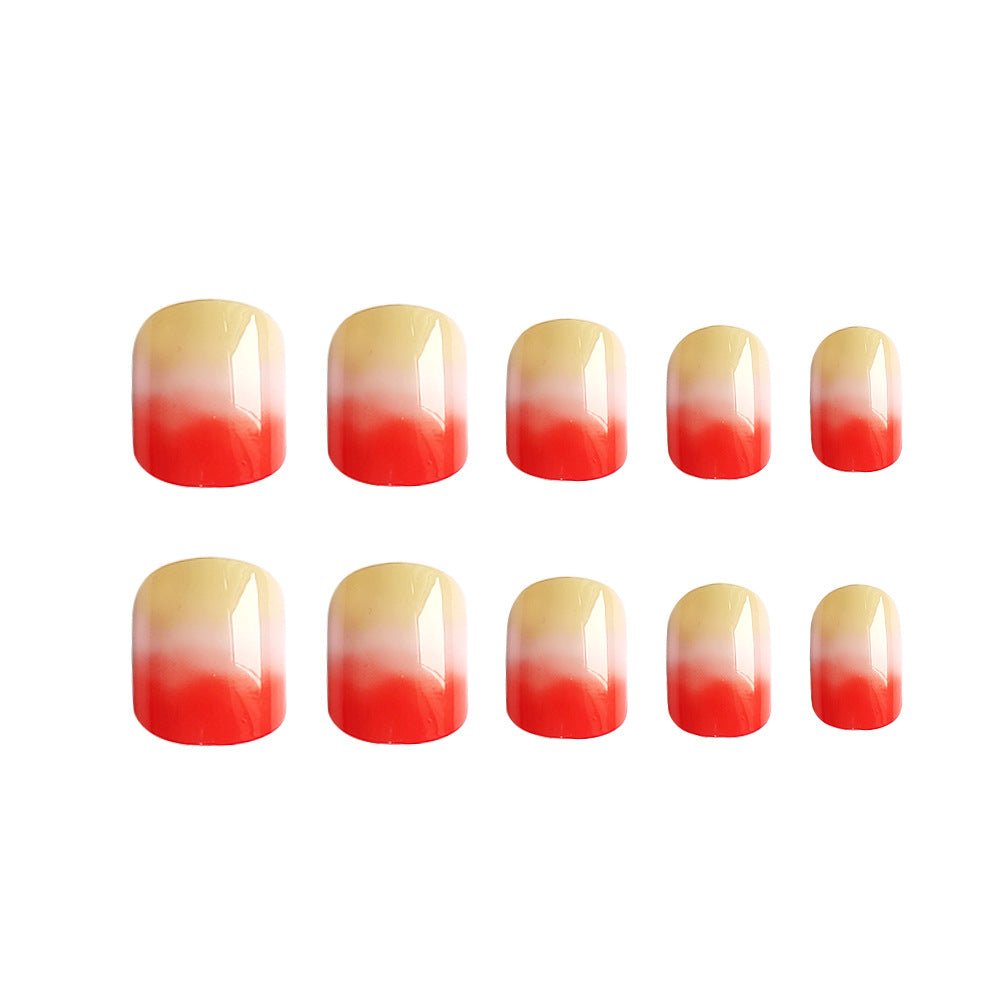 Bettycora – Ovale Nägel in Ombre-Rot-Jelly-Optik 