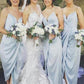 Pale Blue Boho Summer Chiffon Bridesmaid Dresses Bohemian Bridesmaid Dresses GDC1293