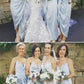 Pale Blue Boho Summer Chiffon Bridesmaid Dresses Bohemian Bridesmaid Dresses GDC1293