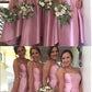 Robes de demoiselle d'honneur roses sans bretelles, Brautjungfernkleider, GDC1027