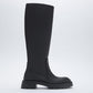 Brand New Ladies Platform Black Boots Fashion Chunky Med Heels Knee High Boots Women Casual Party Shoes - ladieskits - boot