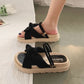Chaussures d'été Style féerique à plateforme, chaussures plates romaines pour dame Sands 