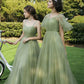 Sage Green Mismatched Tulle Bridesmaid Dresses