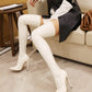 Women Boots Over The Knee Boots Sexy Fashion Stiletto Heels Pointed Boots Party Bar Pole Dance Bounce Boots PROM Size 34-46 - ladieskits - Boot