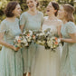 Summer Mint Lace Country Style Rustic Cap Sleeves Short Bridesmaid Dress,20081402