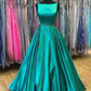 Turquoise Vintage Prom Dress Ball Gown Prom Dress Modest Prom Dress,MA173
