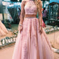 2021 Two Piece Rose Pink Grade 8 Grad Dresses Prom Dress Ball Gown GDC1009