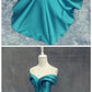 Robe de bal sirène turquoise unique à épaules dénudées, 21121012