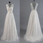 A line Wedding Dess,Romantic Wedding Dress,Lace Top Wedding Dress,Wedding Dress Backless,WD009