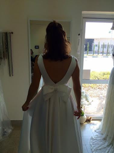 50s Wedding Dress,Vintage Wedding Dress,Simple Wedding Dress,Tea Length Wedding Dress,WS029