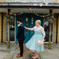 50er Jahre Vintage Hochzeitskleid Übergröße Teelanges Hochzeitskleid mit Ärmeln Bescheidenes kurzes Hochzeitskleid WS031