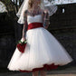 Robe de mariée des années 1950, robe de mariée longueur thé, robe de mariée Rockabilly, robe de mariée sans bretelles, robe de mariée vintage, WS037
